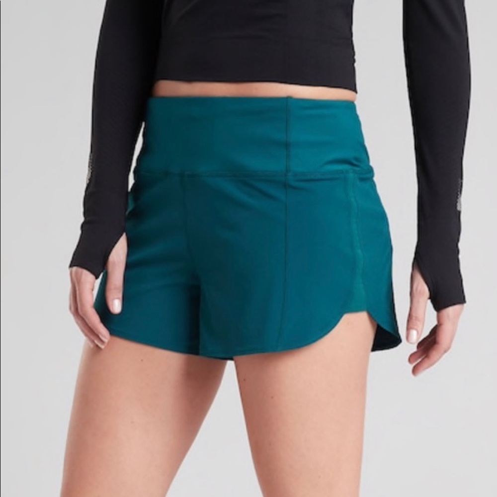 Athleta Run Free Short 3.5” Coastal Teal